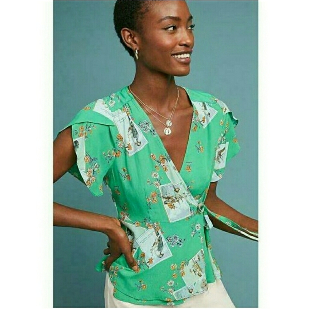 Anthropologie Meadow Rue Voyage Blouse